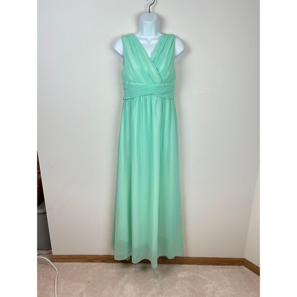 Happy Rose Mint Green Maxi Mock Wrap Party Dress NEW Size 18 - Picture 10 of 16